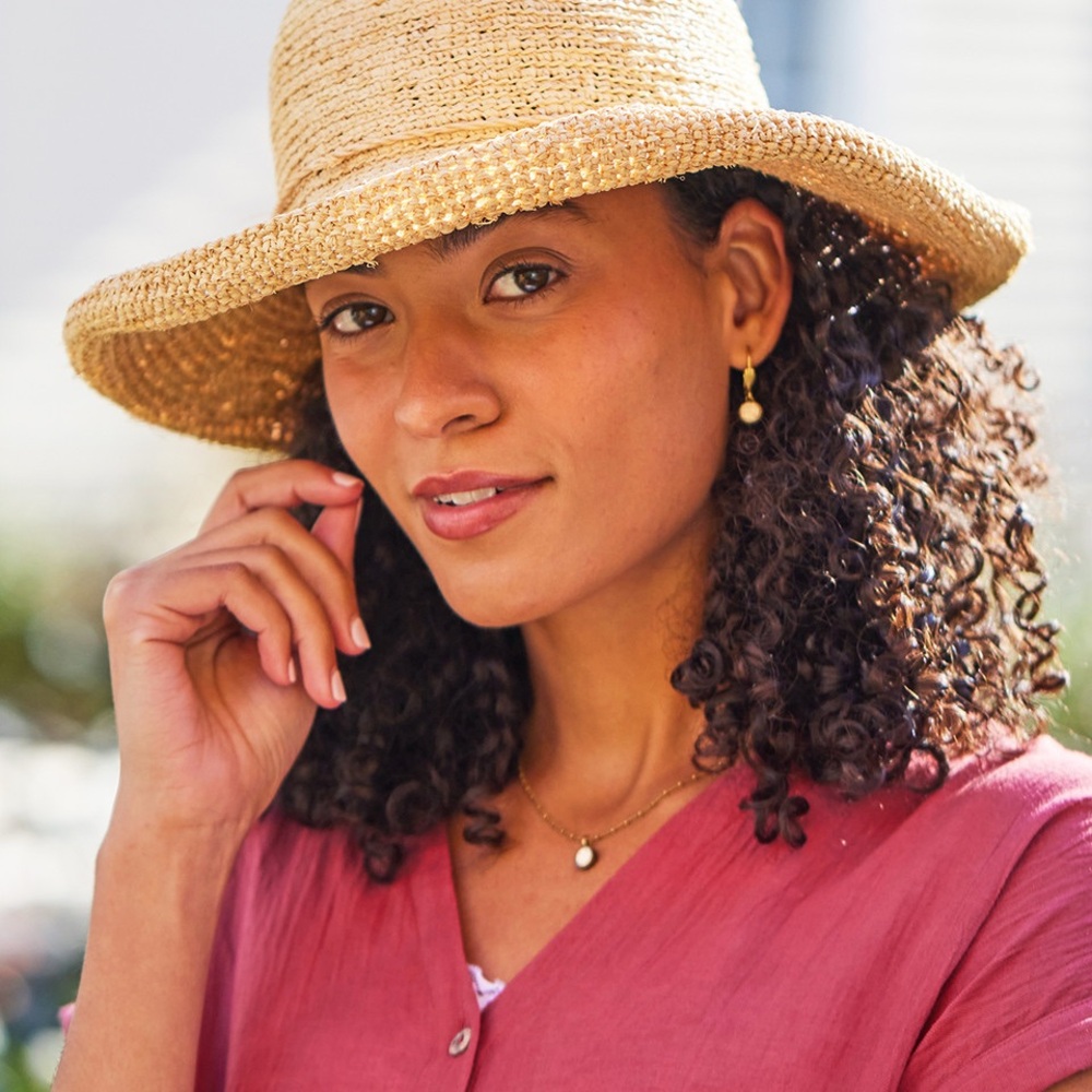 LOFT Natural Straw Sun Hat in Beige - Picture 2 of 5